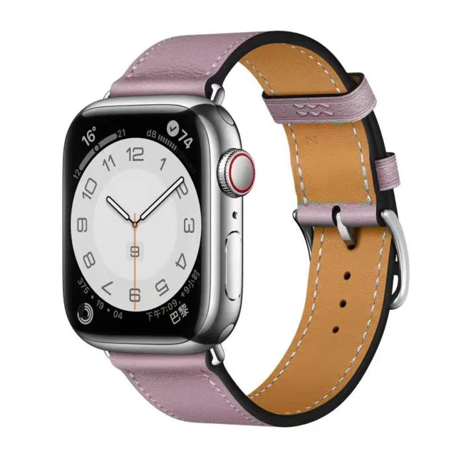 Genuine Leather Bracelet Strap For Apple Watch Band 45mm 49mm 41mm 44mm 42mm 40mm band iWatch Ultra/2 10 42/46mm 9 8 7 6 5 4 SE
